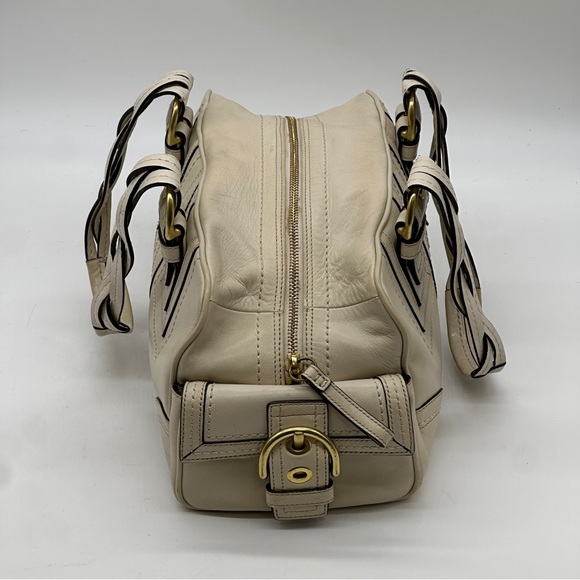 Coach Cream Shoulder Bag with Gold Accents - Picture 6 of 8